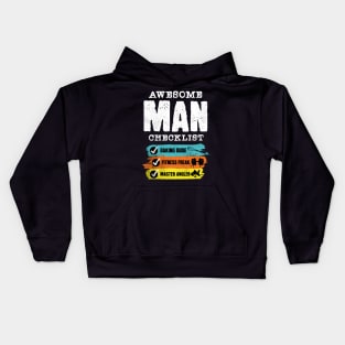 Awesome man checklist Kids Hoodie